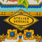 Apaszka jedwabna Atelier Versace niebieska