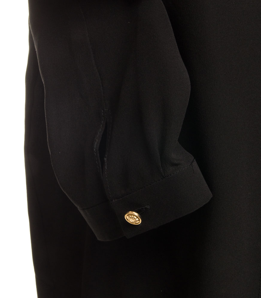 versace black silk shirt