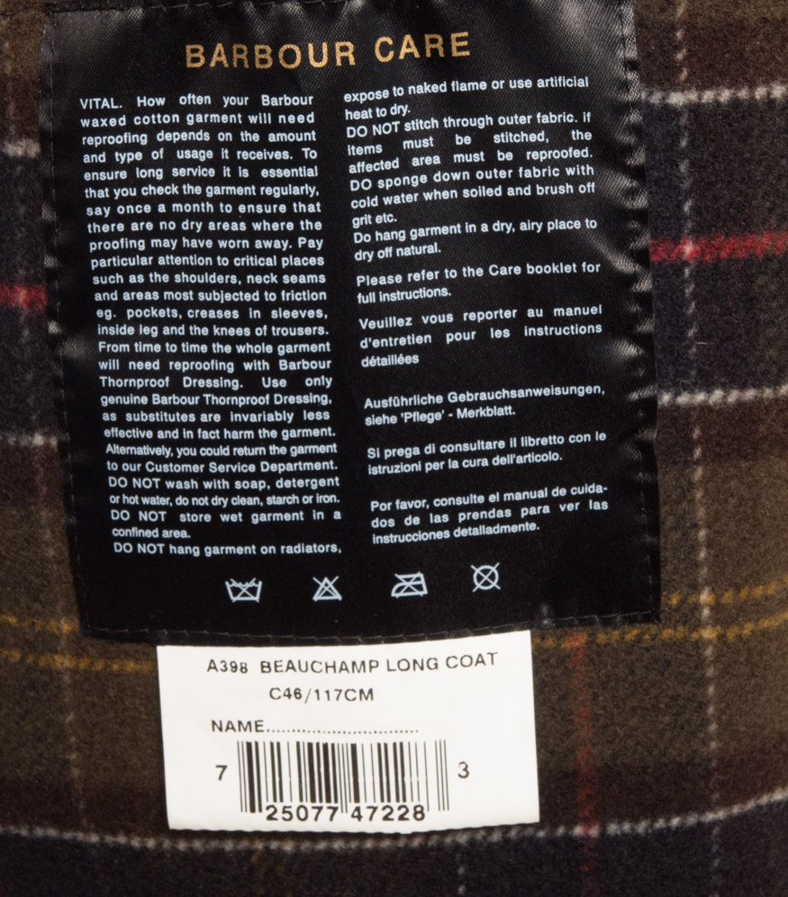 Płaszcz Barbour Beauchamp Long C46/117 XL