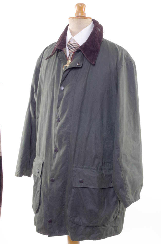 Barbour Border waxed jacket C44 / 112 CM L / XL - Vintage Store