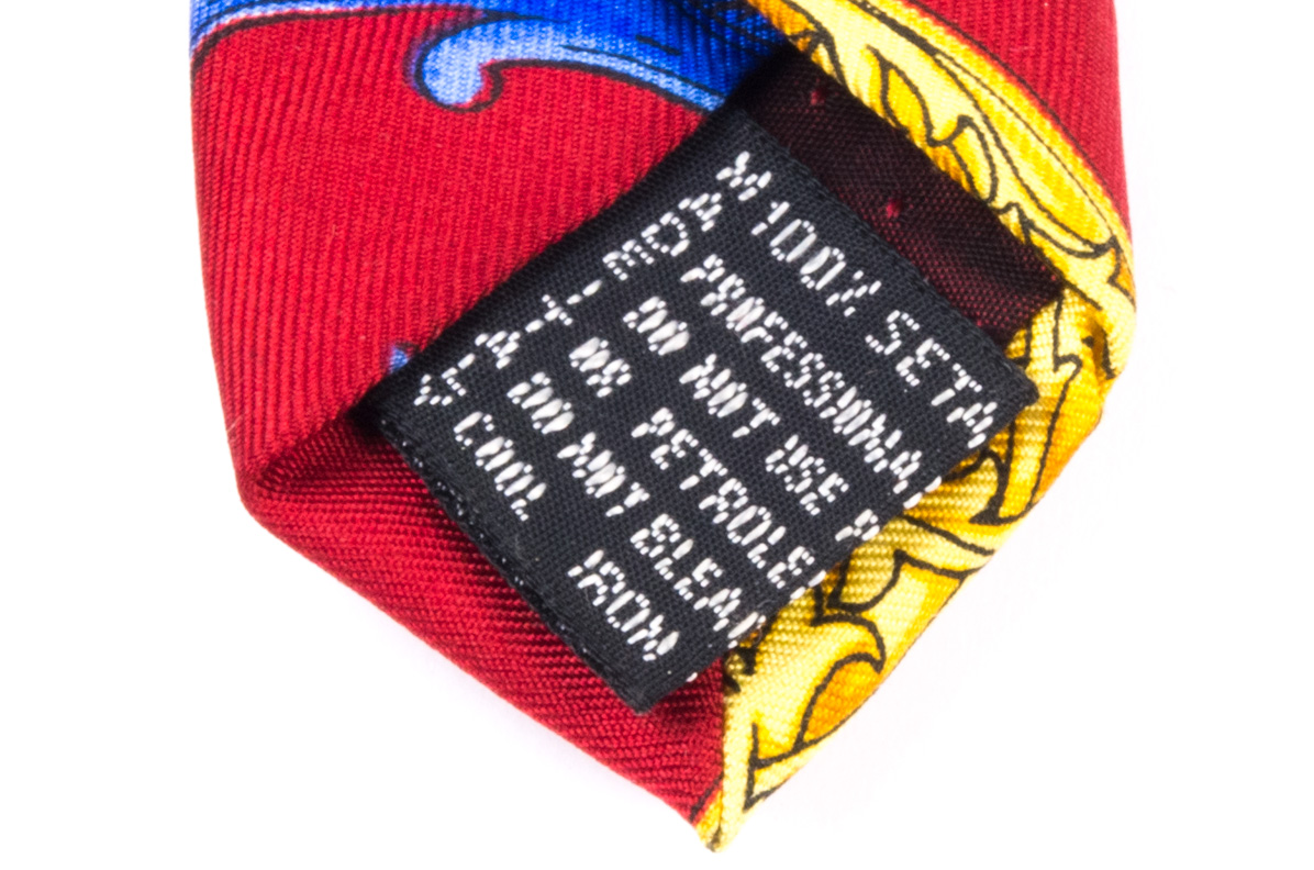 Krawat jedwabny Gianni Versace vintage lata 90-te