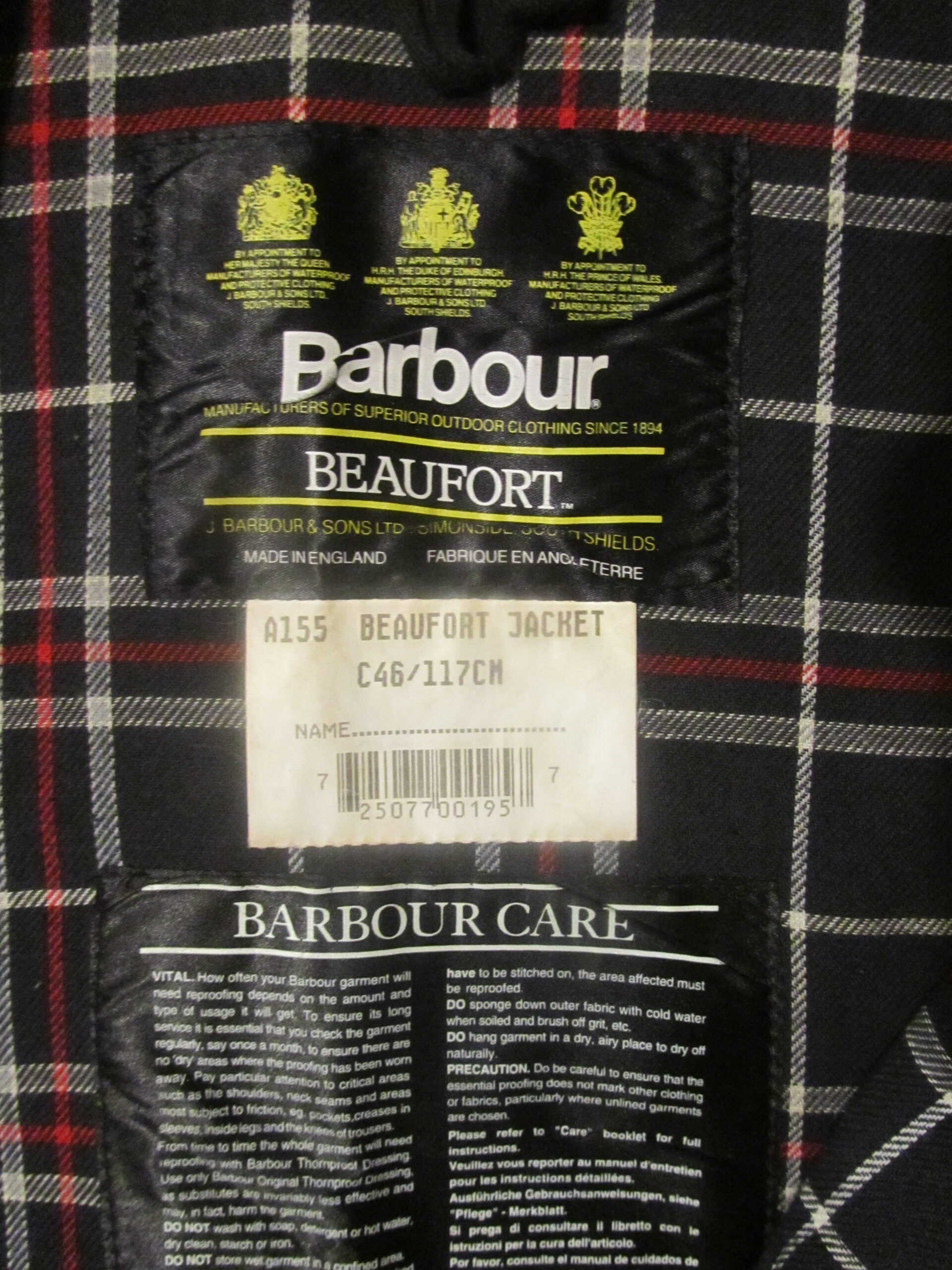 Kurtka Barbour Beaufort woskowana C46/117 cm - Vintage Store