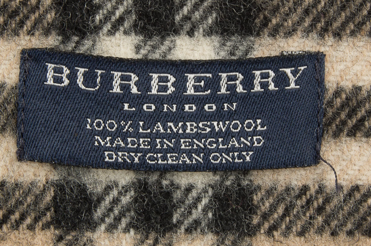 Burberry scarf made sales in england