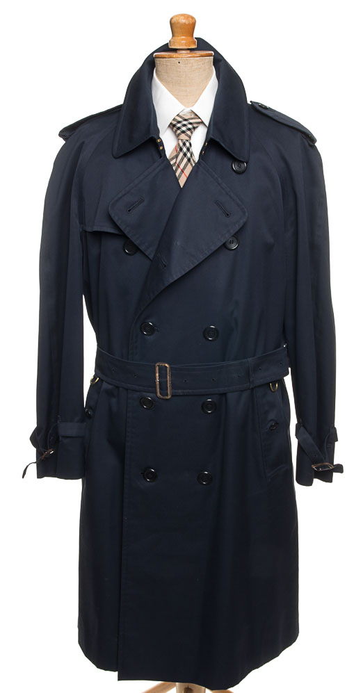 Navy blue burberry trench coat store