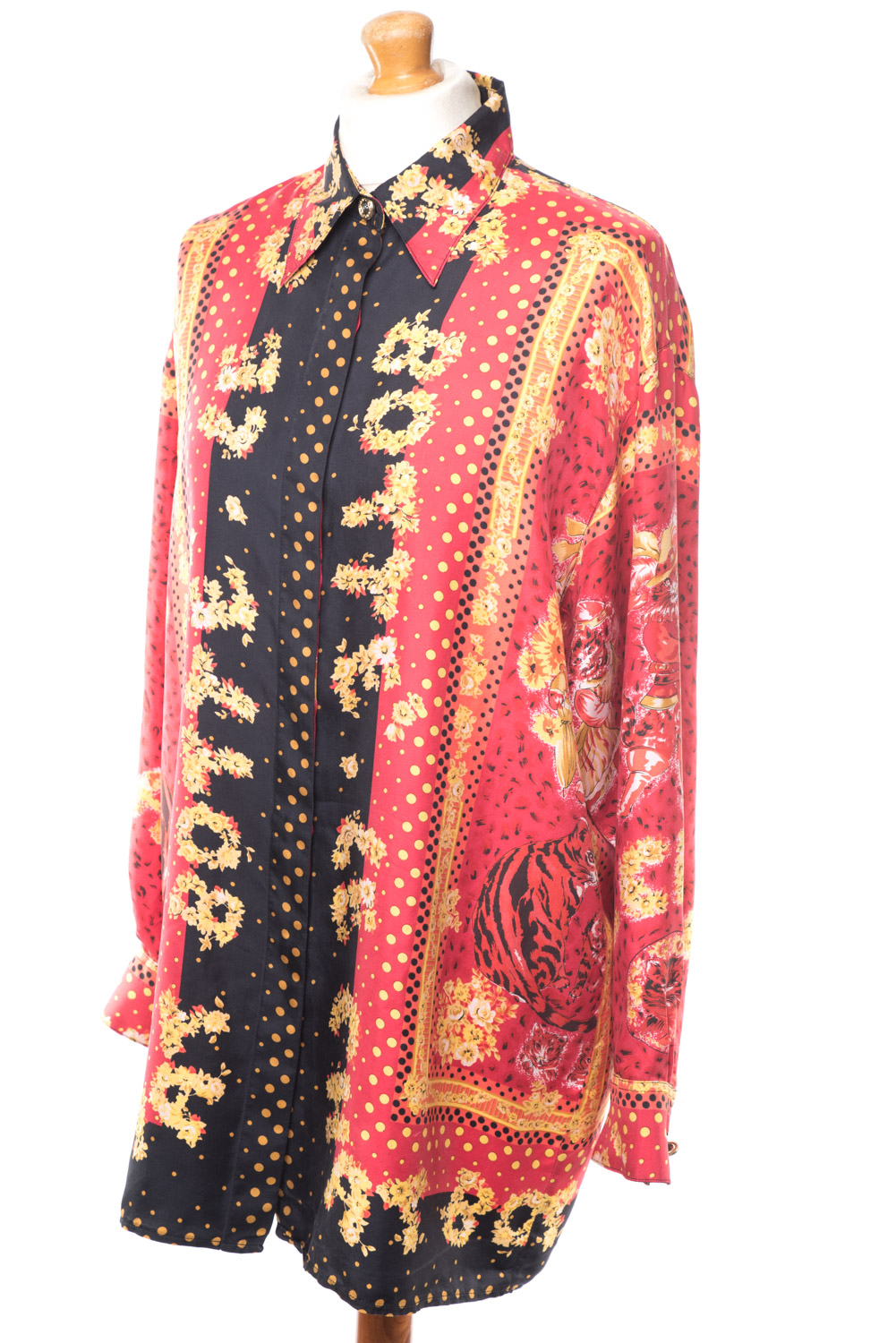 Koszula jedwabna Marina Sitbon Kamosho Paris vintage lata 80-te M-XL