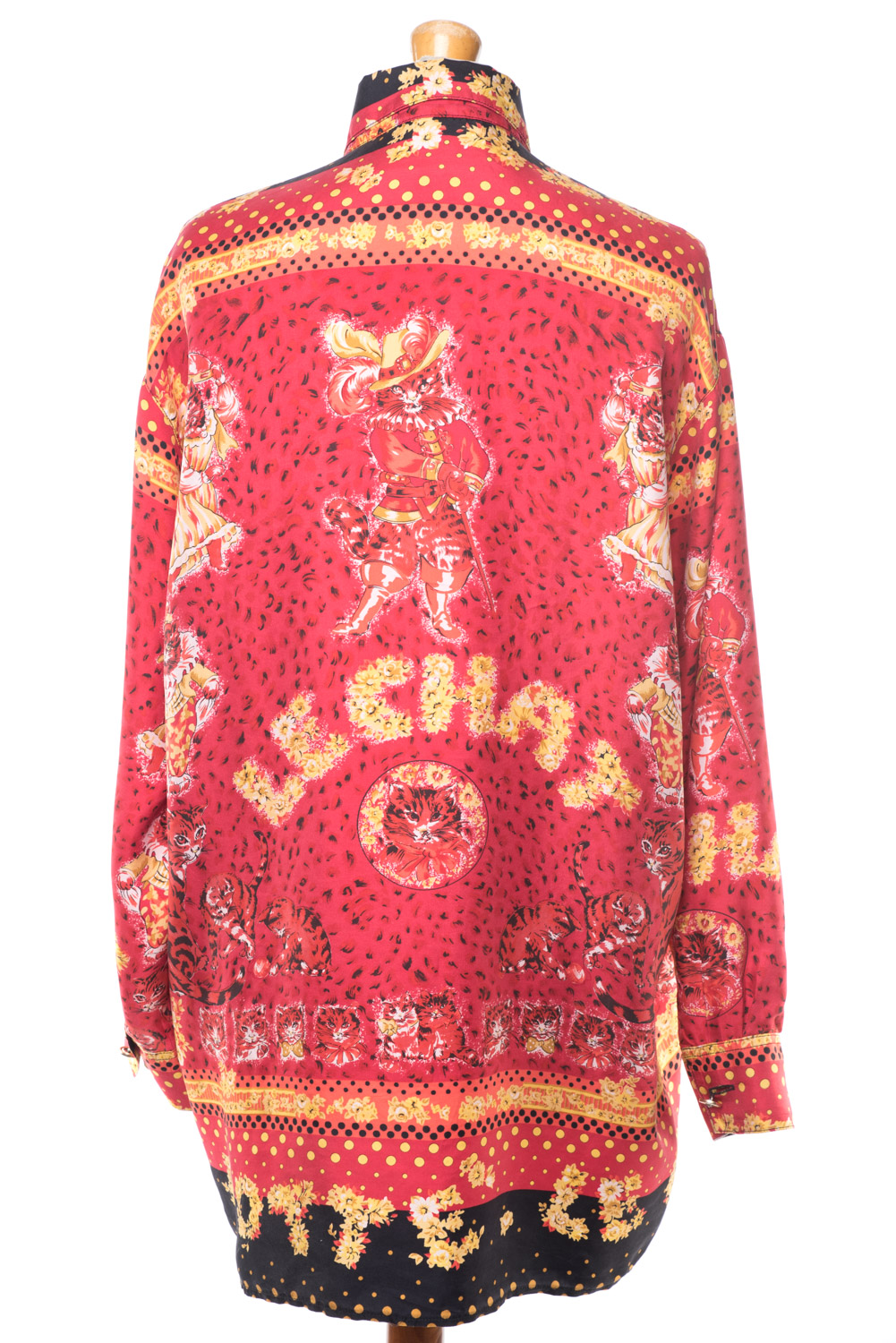 Koszula jedwabna Marina Sitbon Kamosho Paris vintage lata 80-te M-XL