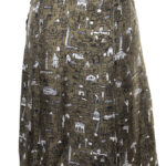スカート Moschino Patchwork' Black Silk Skirt MOSCHINO Button-embellished pleated crepe mini skirt | THE
