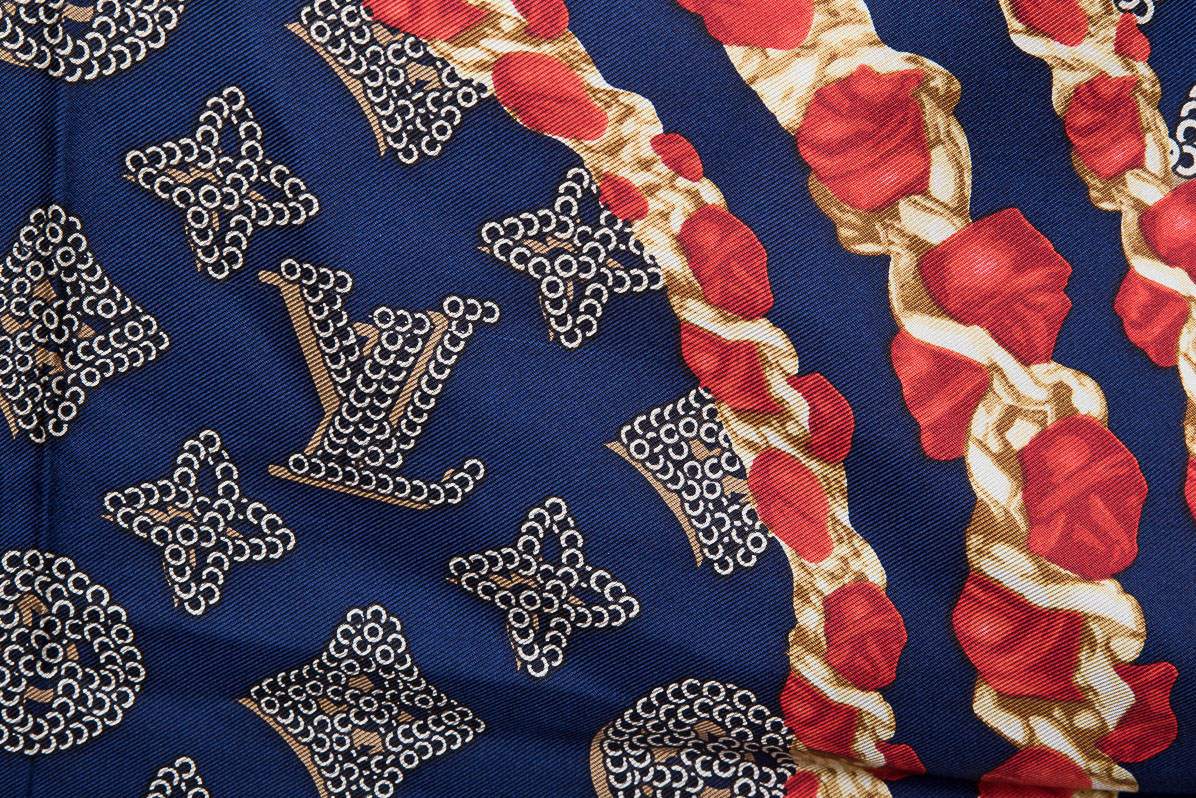 LOUIS VUITTON Vintage Silk Scarf Head Wrap exclusively at   – Vintage Luxe Up