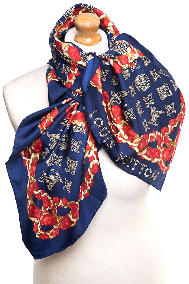 Louis Vuitton Vintage - Floral Silk Scarf - Blue - LV Silk Scarf - Luxury  High Quality - Avvenice