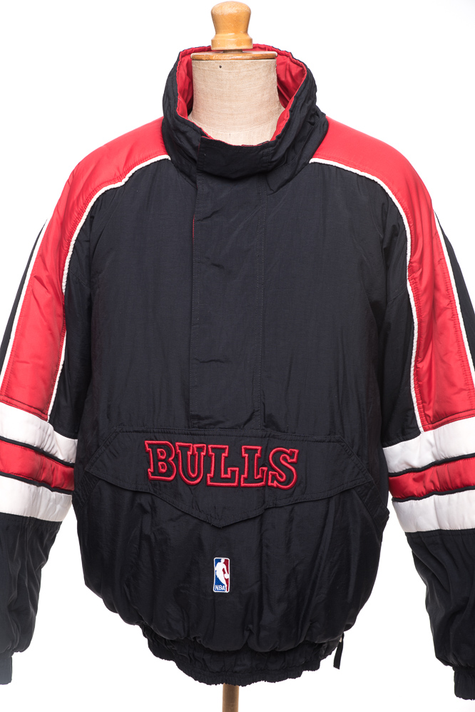 Vintage Chicago Bulls Starter Nylon Full Zip NBA Puffer Jacket 