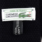 Krawat wełniany Lacoste vintage lata 70-te