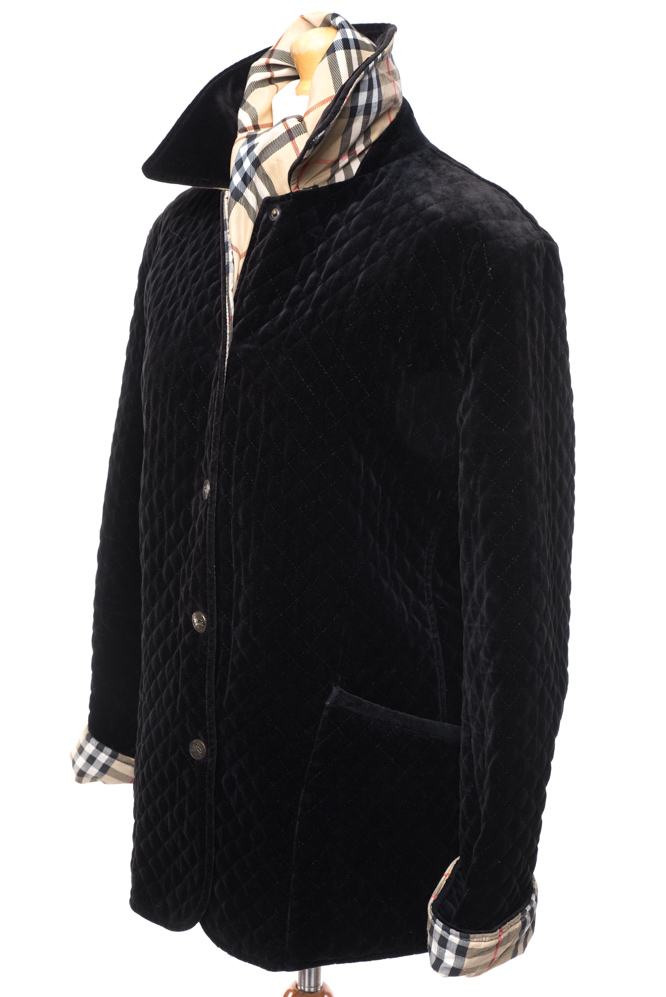 Burberry quilted velvet jacket 38 40 M L