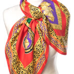 Apaszka jedwabna Atelier Versace vintage lata 90-te