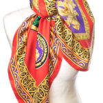 Apaszka jedwabna Atelier Versace vintage lata 90-te