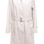 Płaszcz Burberry trencz z paskiem w kolorze kości słoniowej (ivory) 38/40 (M/L)