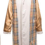 Płaszcz Burberry trencz z paskiem w kolorze kości słoniowej (ivory) 38/40 (M/L)