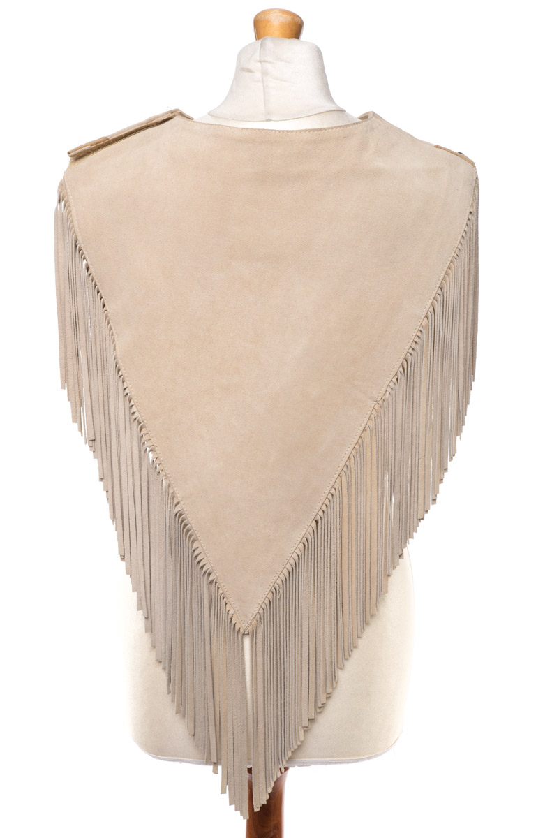 Kamizelka skórzana zamszowa vintage w stylu Western one size