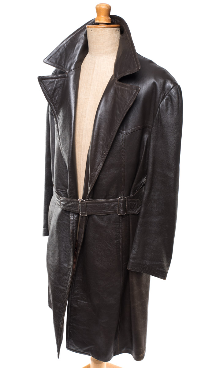 Płaszcz skórzany vintage lata 70-te 46/48 (S/M)