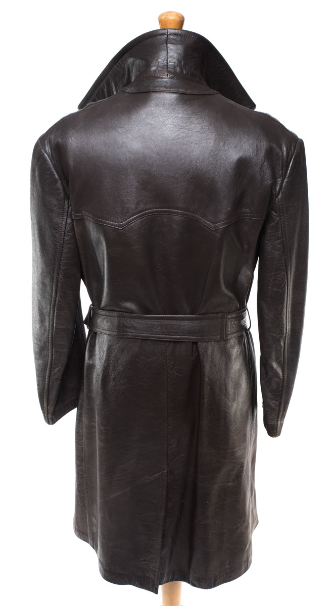Płaszcz skórzany vintage lata 70-te 46/48 (S/M)