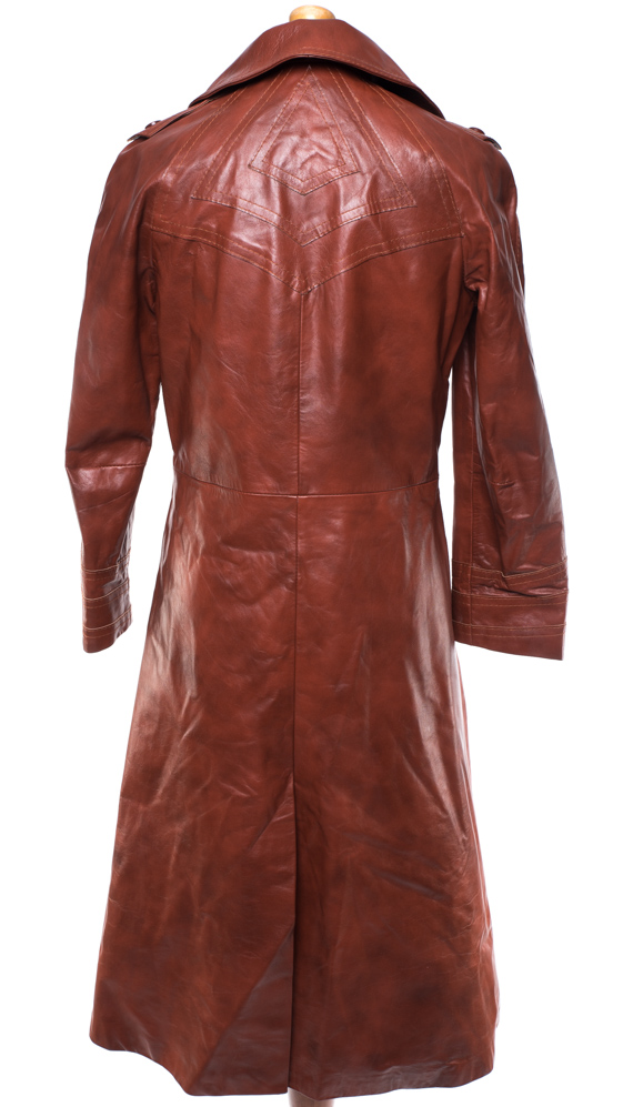 Płaszcz skórzany vintage lata 70-te 36/38 (S/M)
