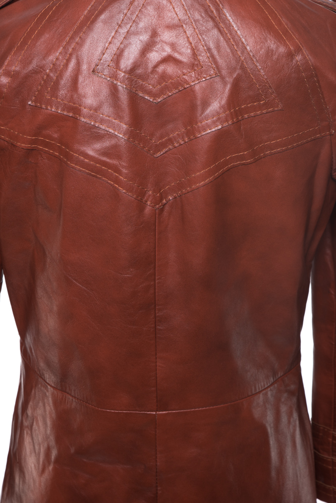 Płaszcz skórzany vintage lata 70-te 36/38 (S/M)