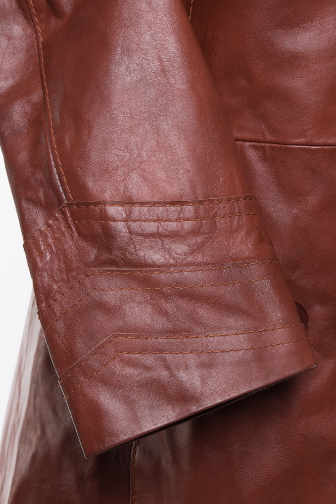 Płaszcz skórzany vintage lata 70-te 36/38 (S/M)
