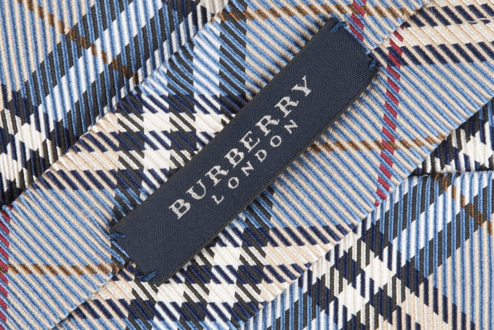 Krawat jedwabny Burberry London Nova Check vintage