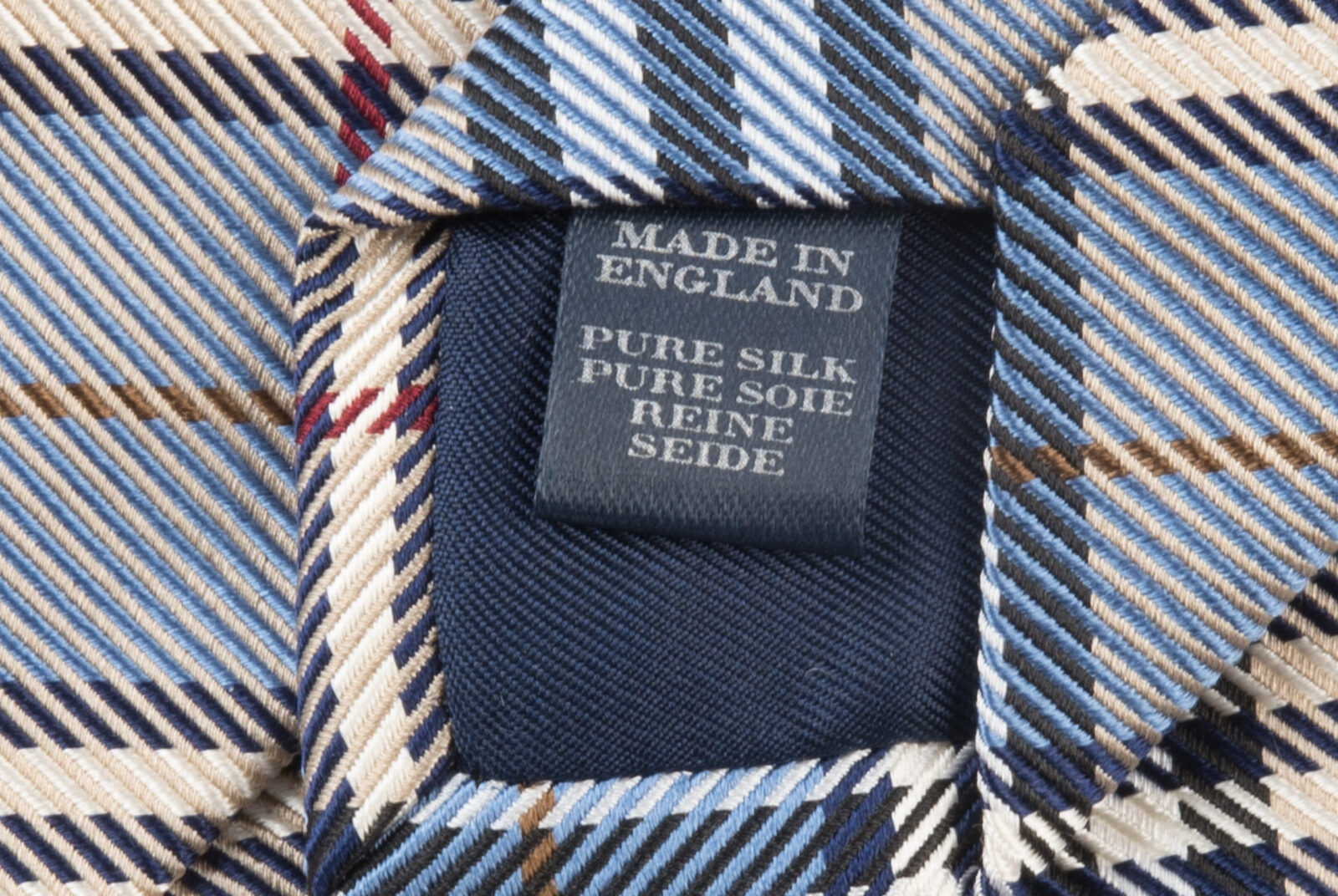 Krawat jedwabny Burberry London Nova Check vintage