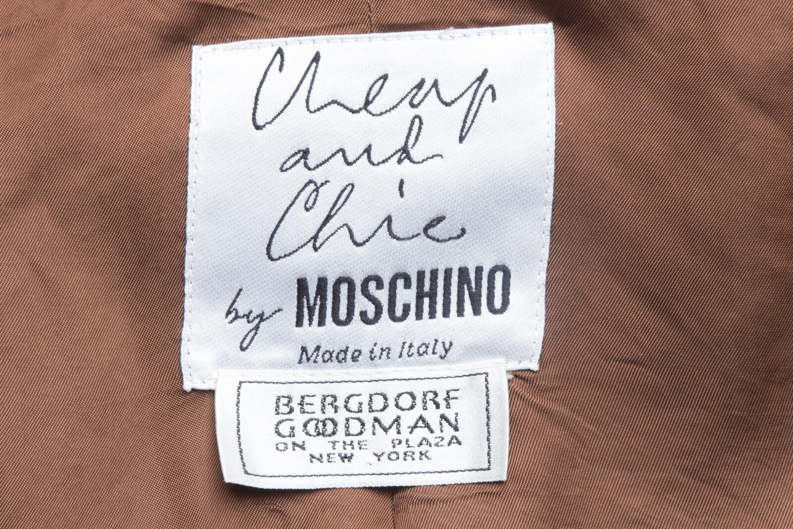 Żakiet Moschino Cheap and Chic Bergdorf Goodman The Plaza vintage lata 90-te 36 (S)