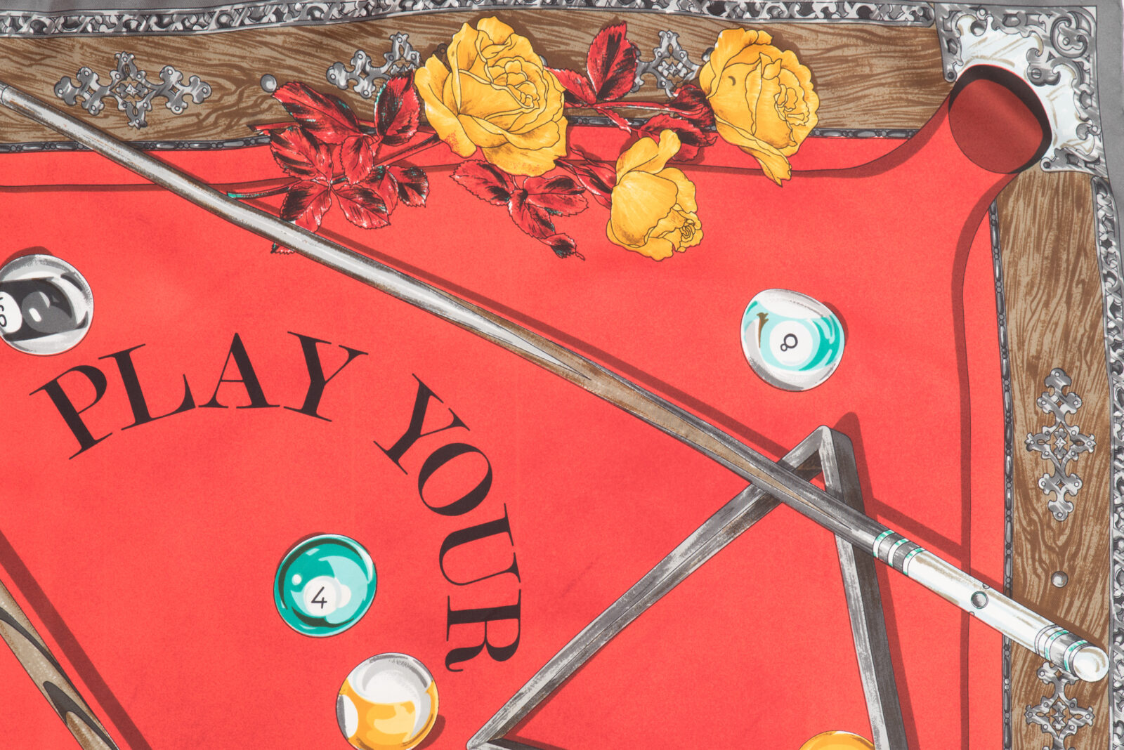 Apaszka jedwabna Moschino Larioseta Play Your Game
