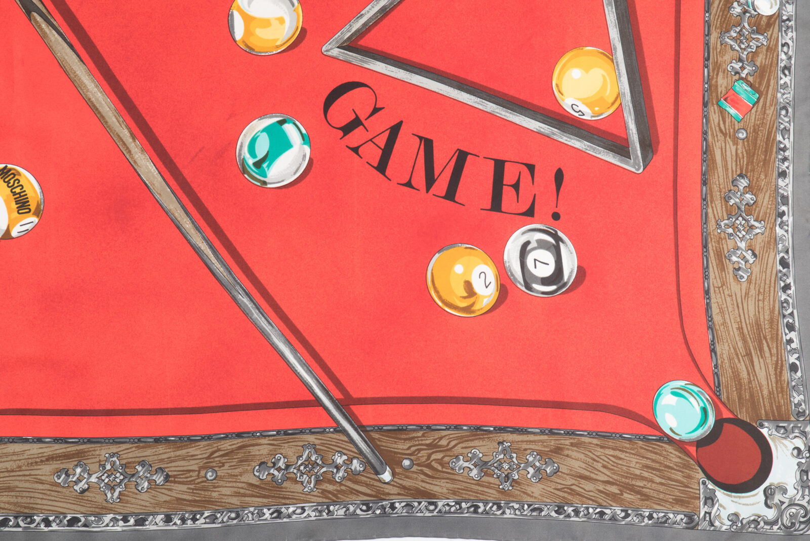 Apaszka jedwabna Moschino Larioseta Play Your Game