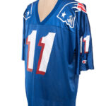 Koszulka z ligi futbolu amerykańskiego NFL Champion New England Patriots Drew Bledsoe 11  M/L