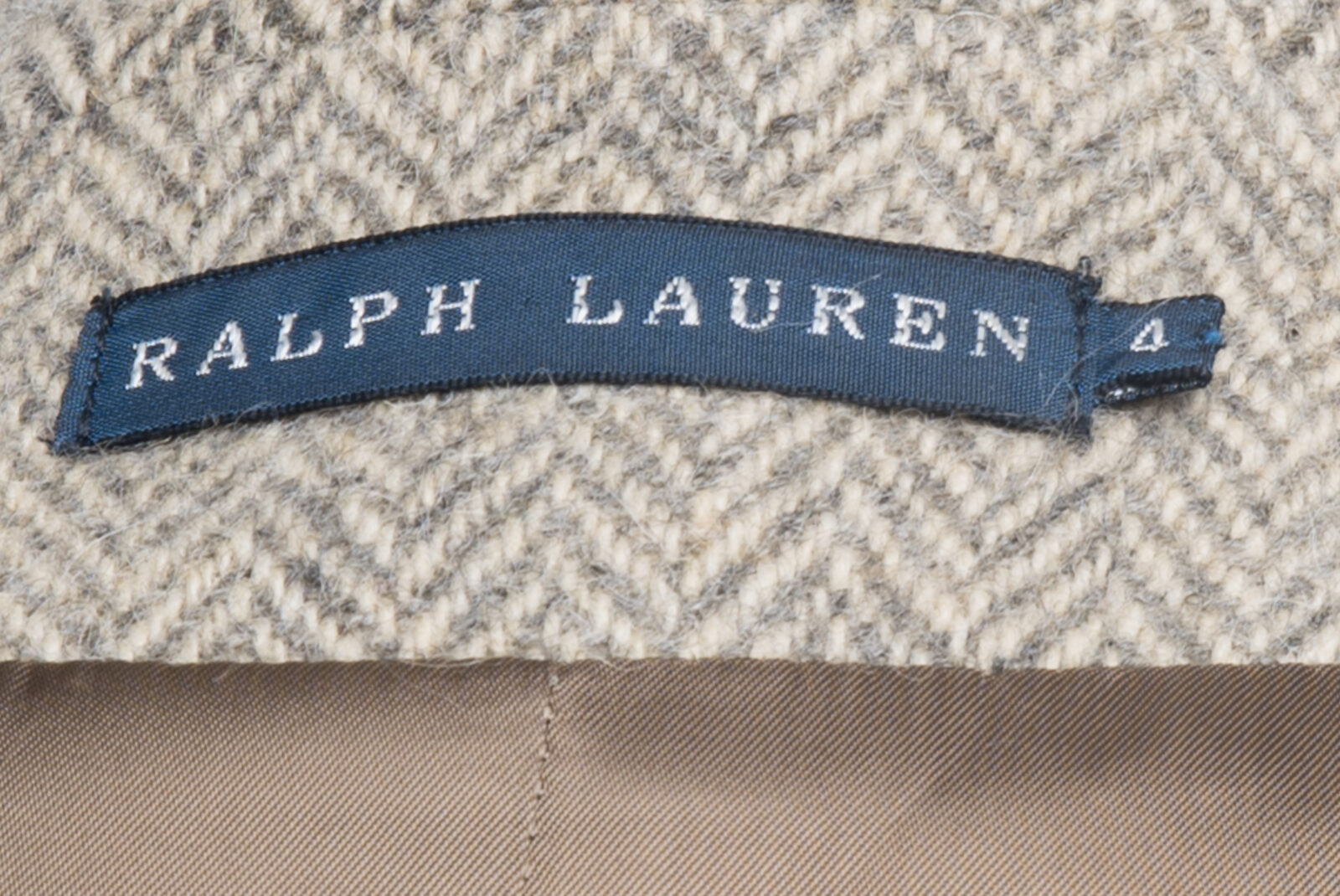 Żakiet tweedowy Ralph Lauren wełna/alpaka zamszowe łaty 36 (S)