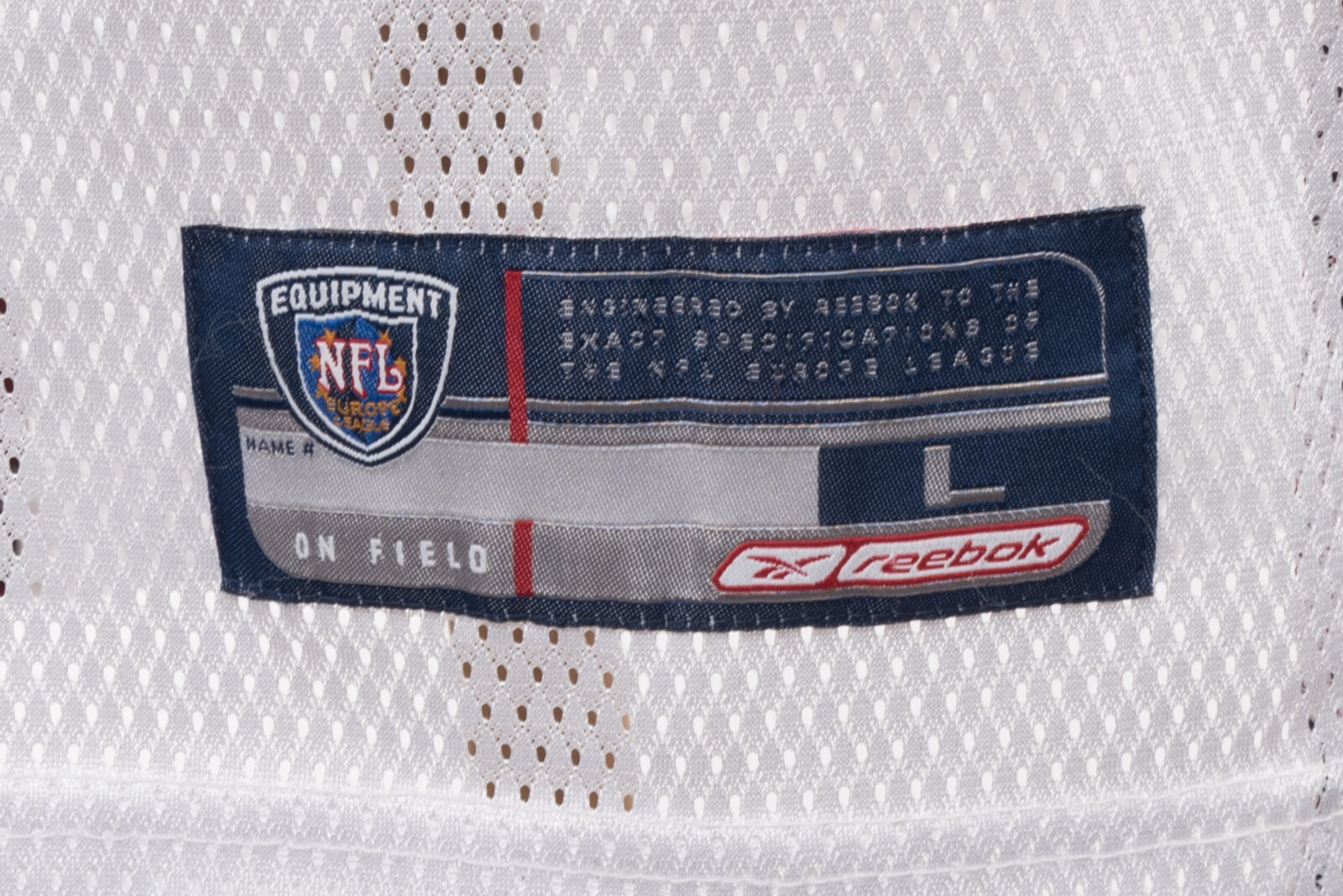 Koszulka z ligi futbolu amerykańskiego NFL Reebok Dusseldorf Rhein Fire 88 L