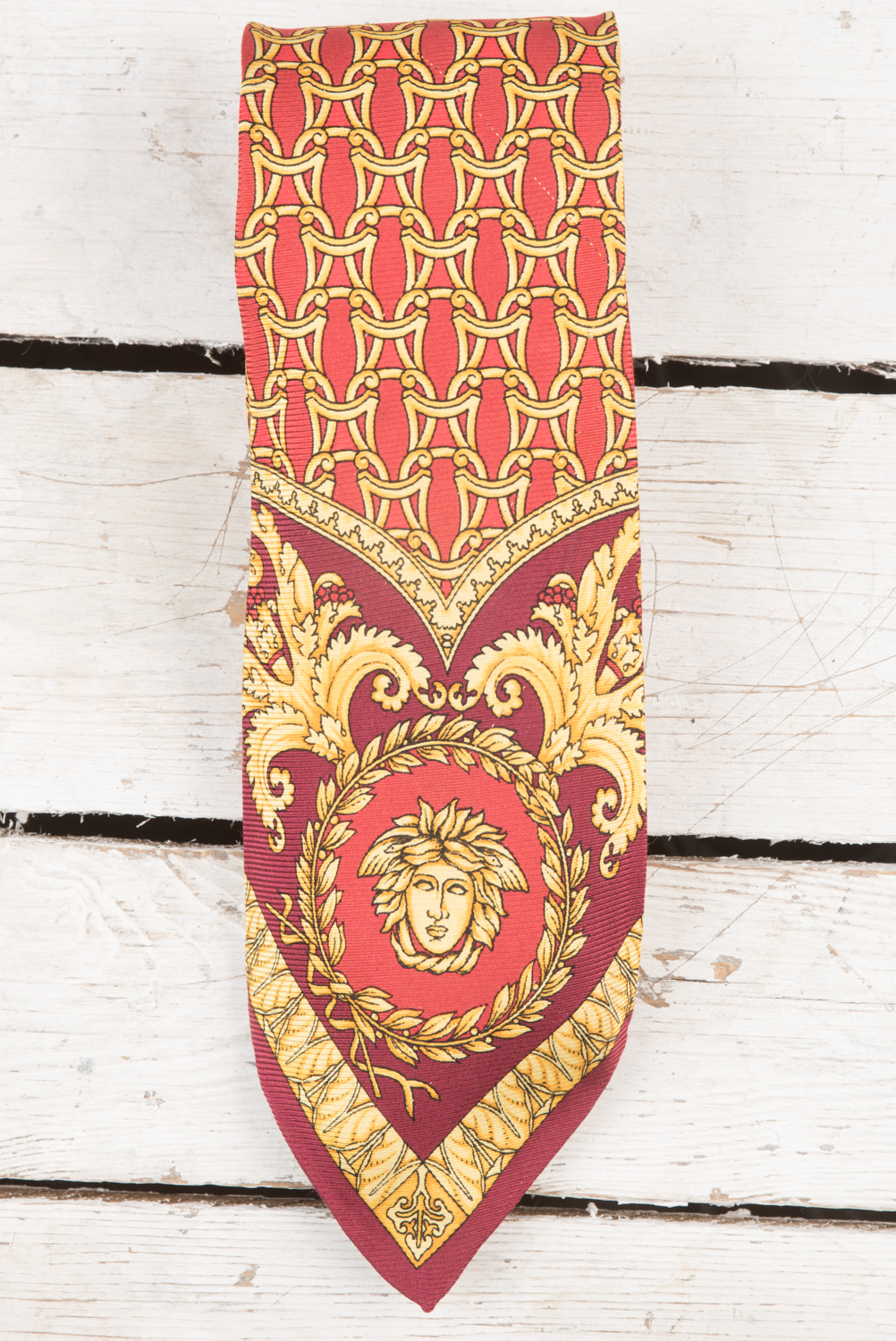 Krawat jedwabny Gianni Versace vintage lata 90-te