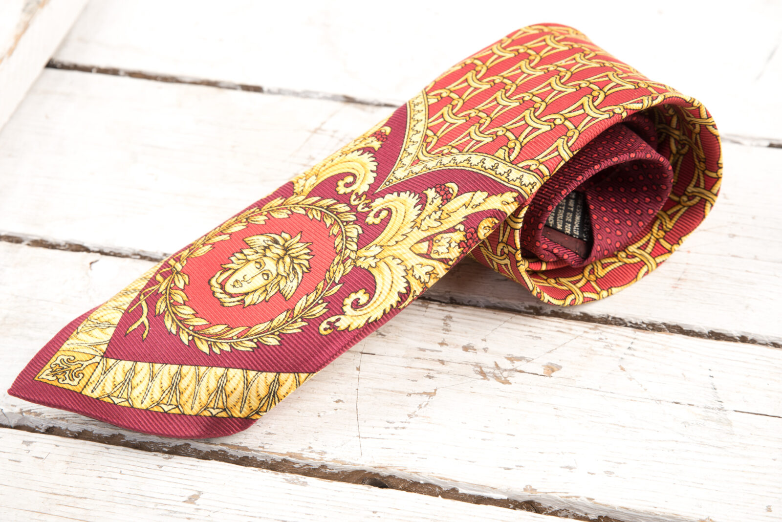 Krawat jedwabny Gianni Versace vintage lata 90-te