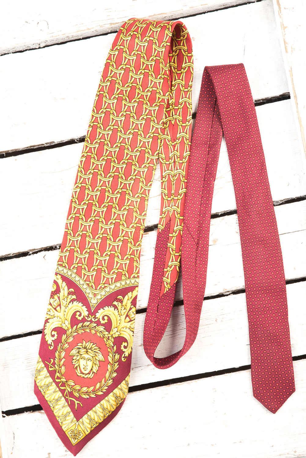 Krawat jedwabny Gianni Versace vintage lata 90-te