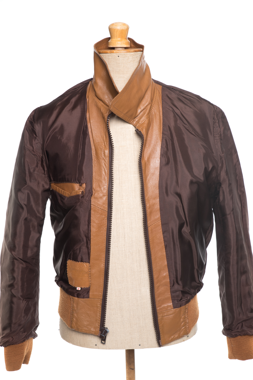 Kurtka skórzana vintage lata 70-te M/L