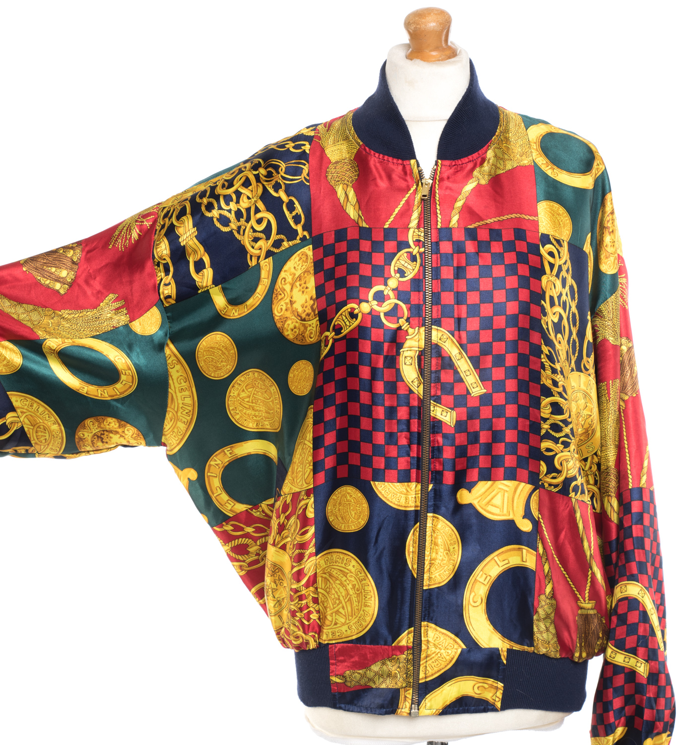 Kurtka bomberka jedwabna vintage lata 80-te M-XL Unisex