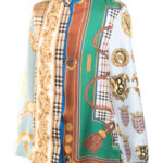 Koszula jedwabna Burberry London apaszkowa (archive scarves print) 34-36 (XS/S)