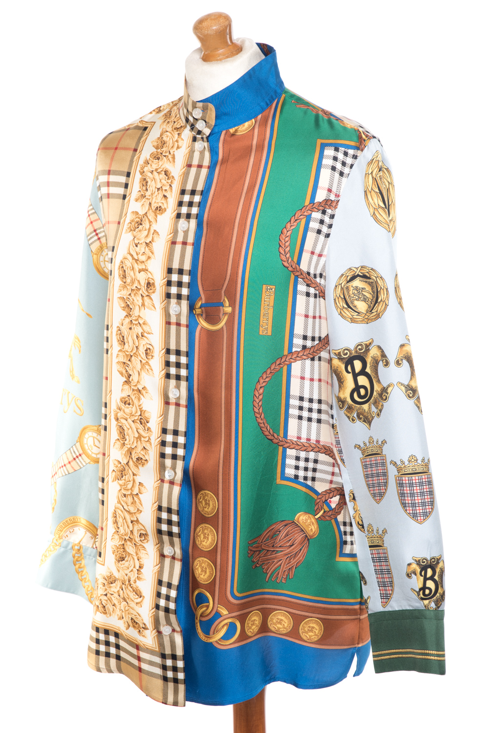 Koszula jedwabna Burberry London apaszkowa (archive scarves print) 34-36 (XS/S)