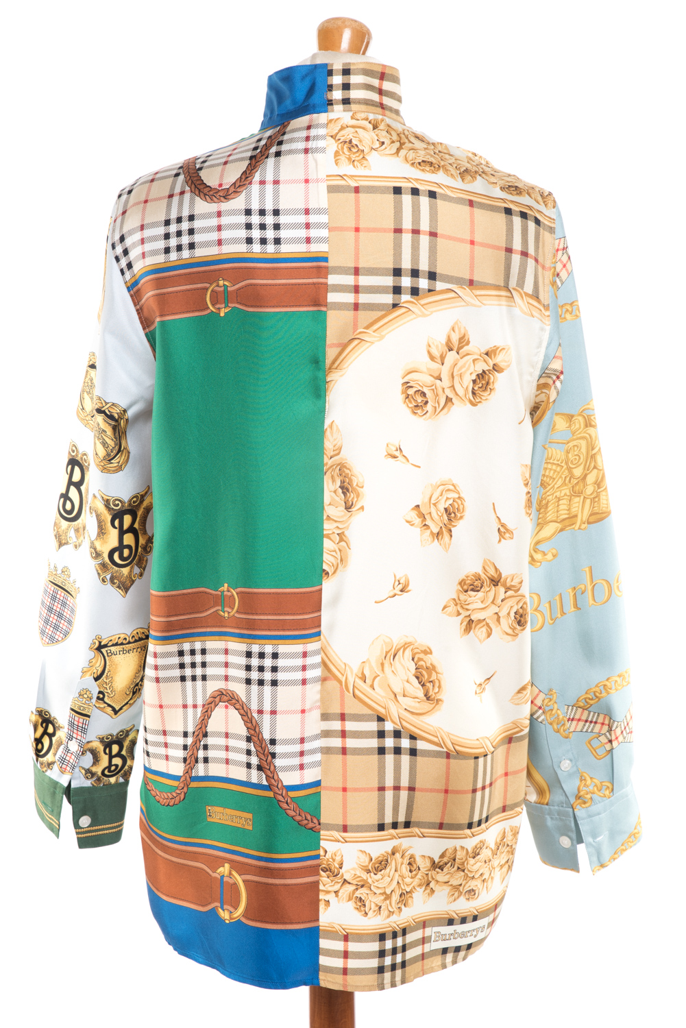 Koszula jedwabna Burberry London apaszkowa (archive scarves print) 34-36 (XS/S)