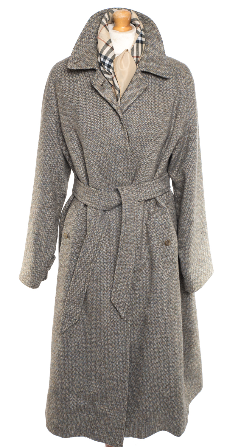 Płaszcz Burberry wełniany tweedowy 38 (M)