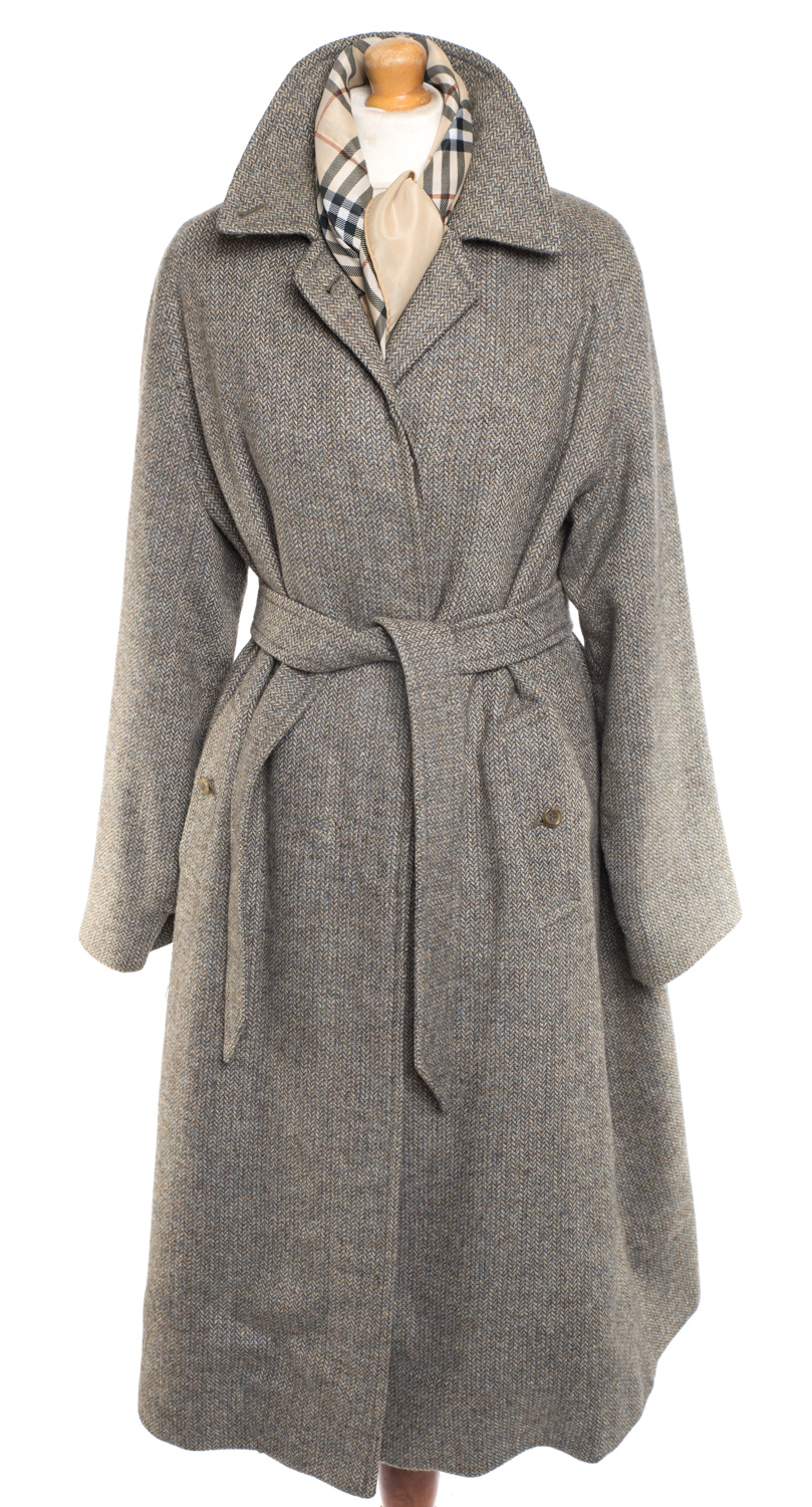 Płaszcz Burberry wełniany tweedowy 38 (M)