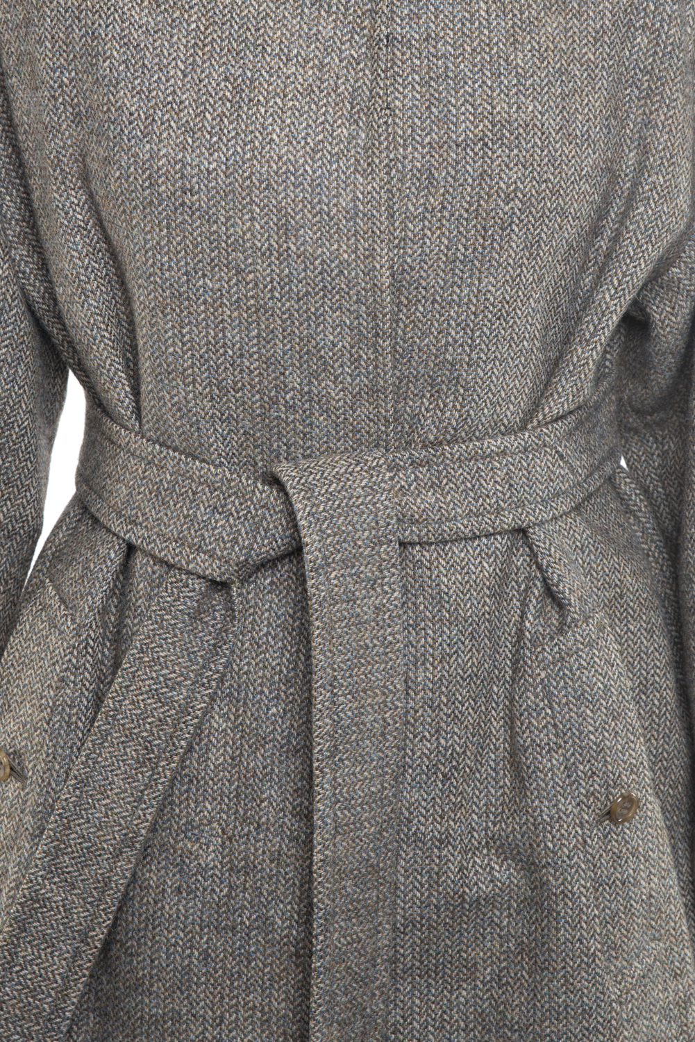 Płaszcz Burberry wełniany tweedowy 38 (M)