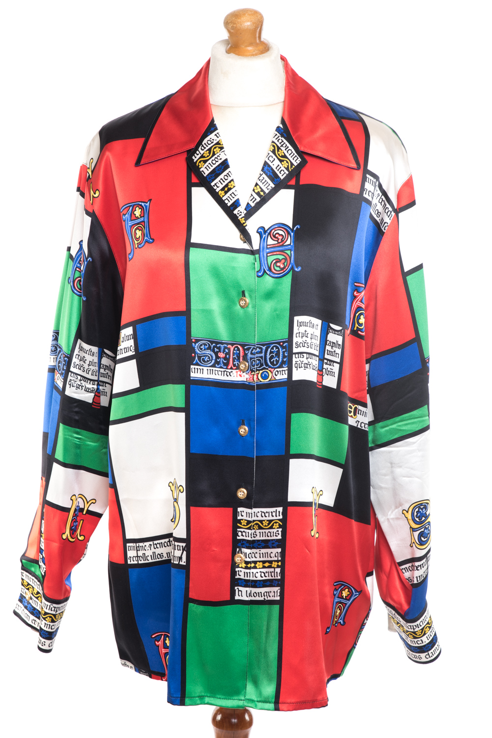 Koszula Escada Margaretha Ley jedwabna vintage z lat 90-tych M-XL