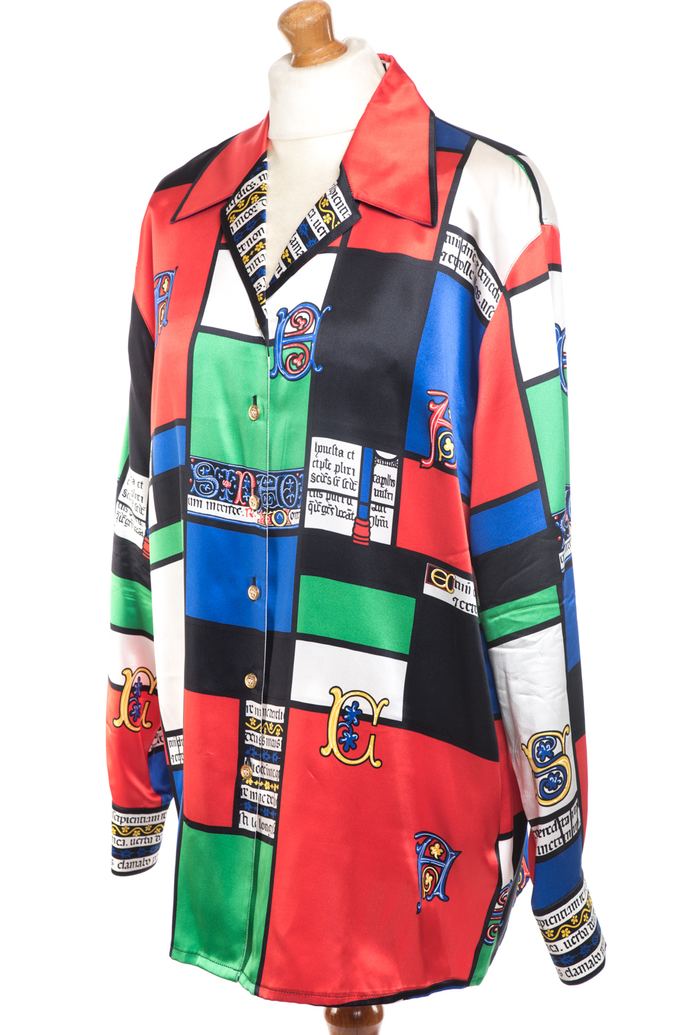 Koszula Escada Margaretha Ley jedwabna vintage z lat 90-tych M-XL