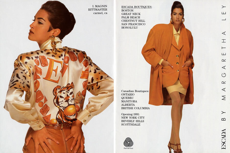 Koszula Escada Margaretha Ley jedwabna vintage z 1991r. M-XL