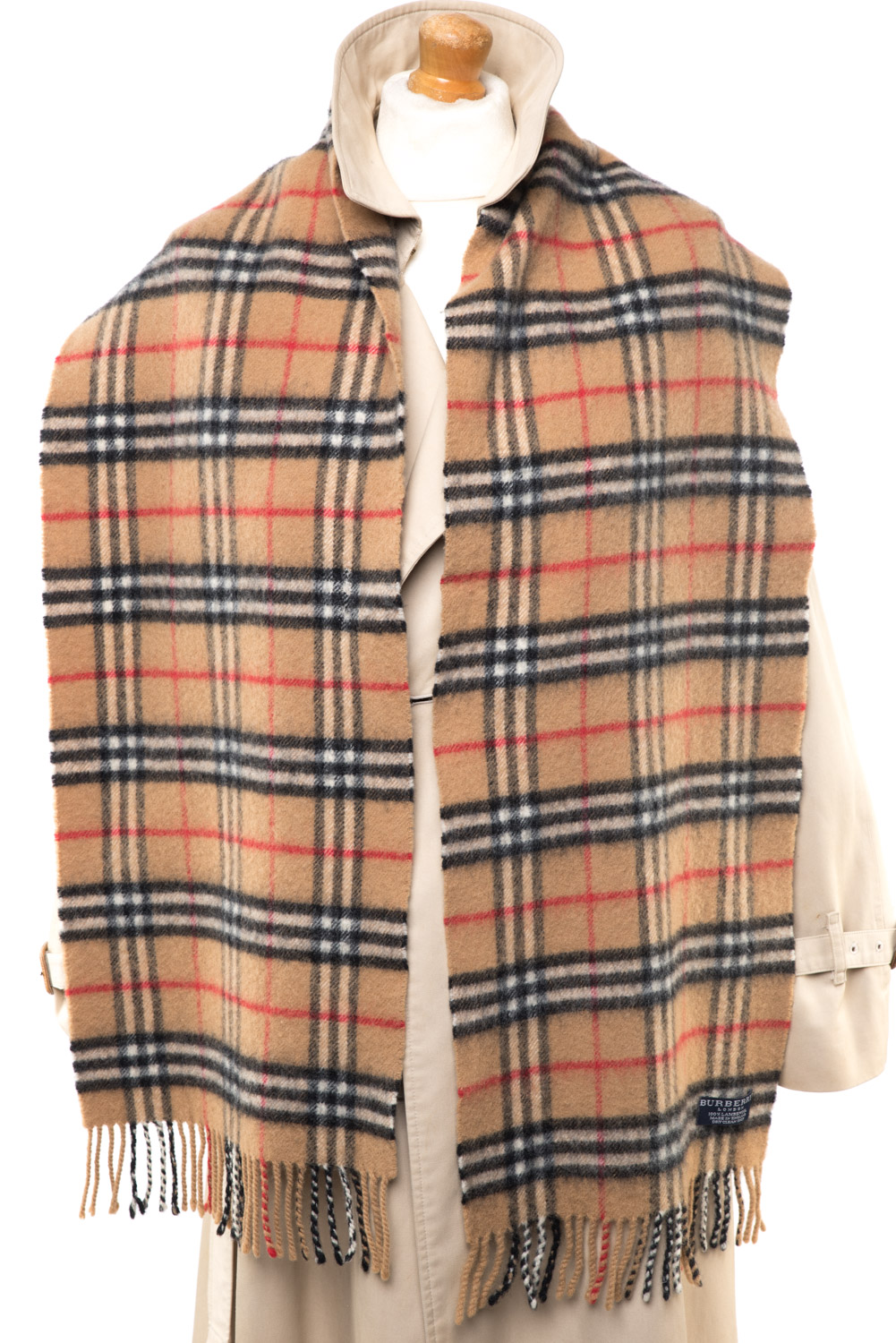 Szalik Burberry London wełniany unisex bardzo długi