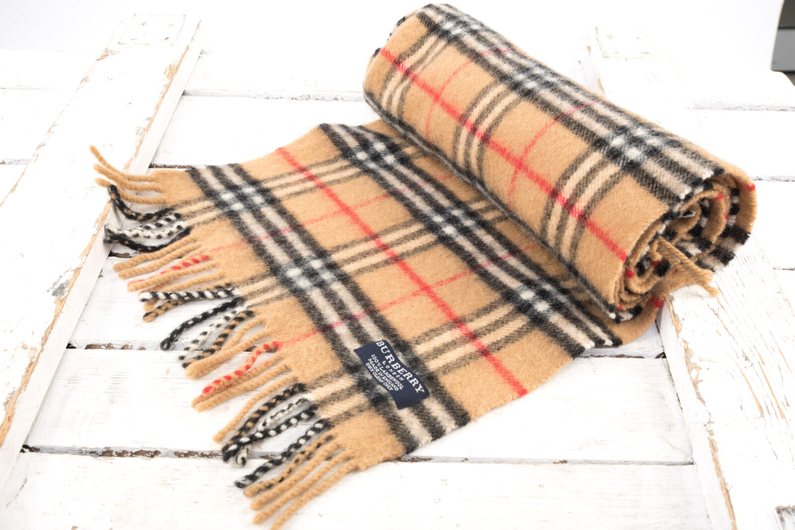 Szalik Burberry London wełniany unisex bardzo długi